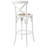 Solid Wood Counter Stool with Aluminium Frame