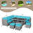 9 - Person Patio Conversation Set with Cushions-1473695850