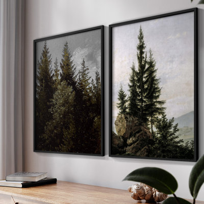Vintage  Landscape XXXVI  -Framed Giclee Print - Set of 2
