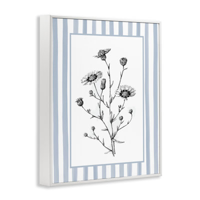 Herbs in Striped Border Framed Giclee, design by Lettered and Lined