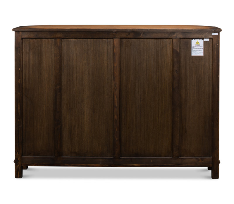 Brooks 63'' W Solid Wood Sideboard, Brown