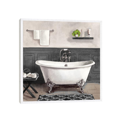 Serene Bath II Black And White by Bannarot - Painting on Canvas