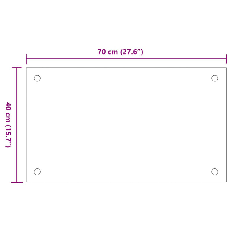 Chalfont Glass Peel and Stick Panel, transparent, 70 x 40 cm