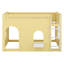 Lit mezzanine pour enfants avec guirlande lumineuse à DEL, barrière de sécurité, espace de jeu sous le lit-744161097-744161092
