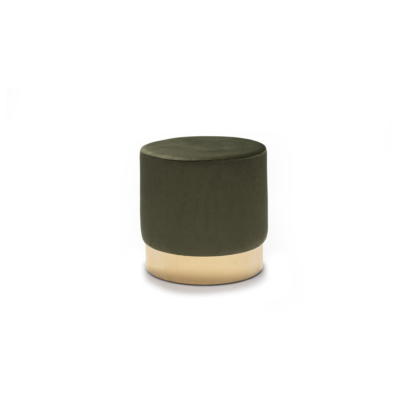 Repose-pieds rond 15,7 po Frasure, 100 % polyester vert