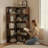 6 Tier Corner Bookshelf, 66" Tall L Shaped Bookshelf With Baffle, Freestanding Display Corner Shelf, Wooden Bookcase With Open Shelf Units For Living Room, Bedroom, Home Office, Walnut-18038903