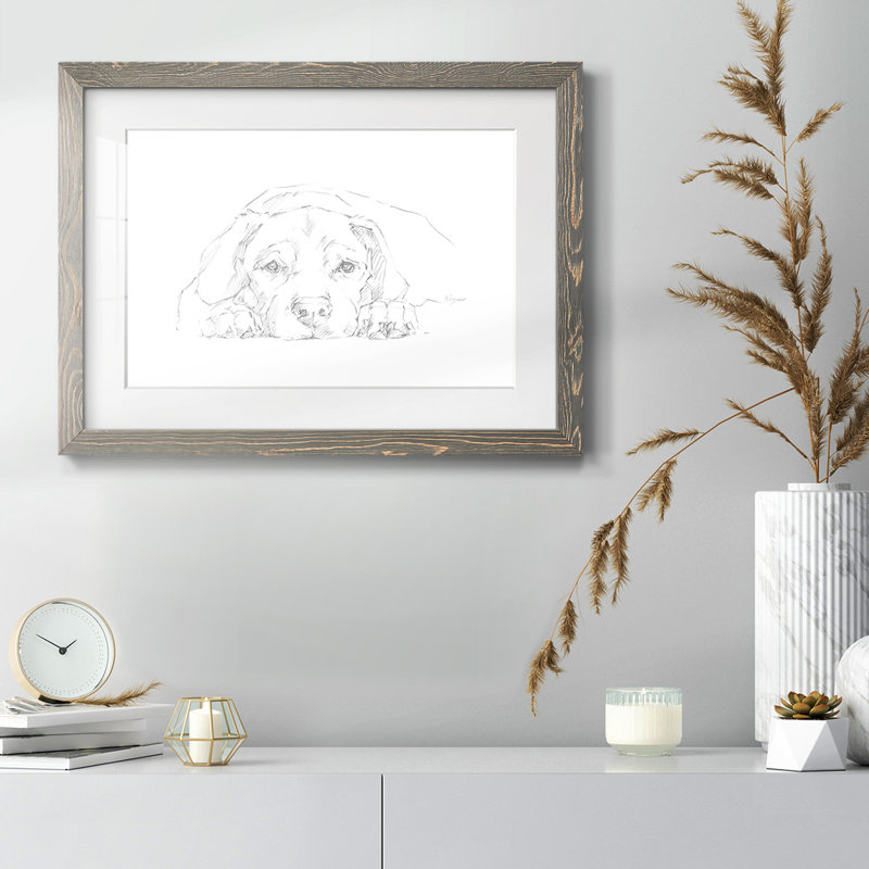 " Lazy Dog III ", Grey, 28" H x 42" W x 1.5" D