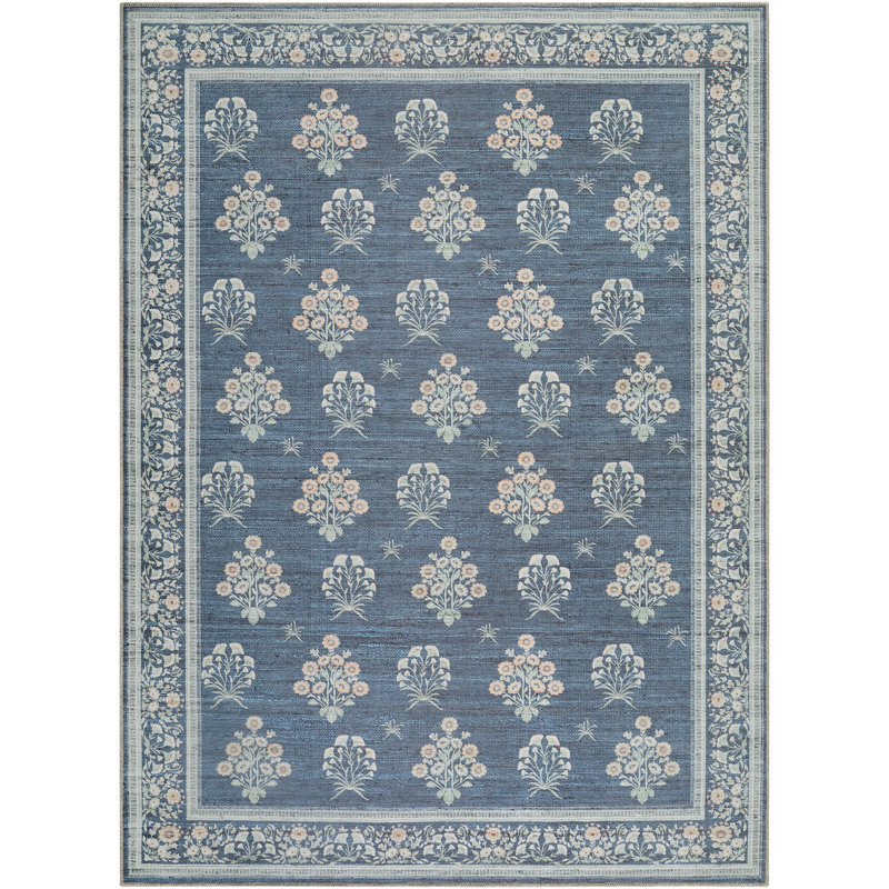 Abida Floral Washable Rug, 200 x 275 cm