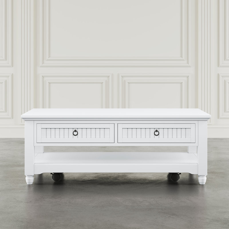 Table basse 50 po avec rangement et roulettes Pearce