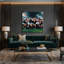 Sports Rugby Black Canvas Wall Art-2070456649