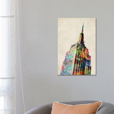 Empire State Building by Michael Tompsett - Wrapped Canvas Painting