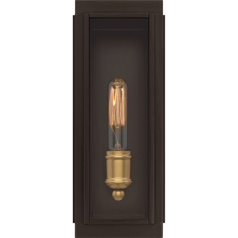 Manushe 1-Light Western Bronze Outdoor Wall Lantern