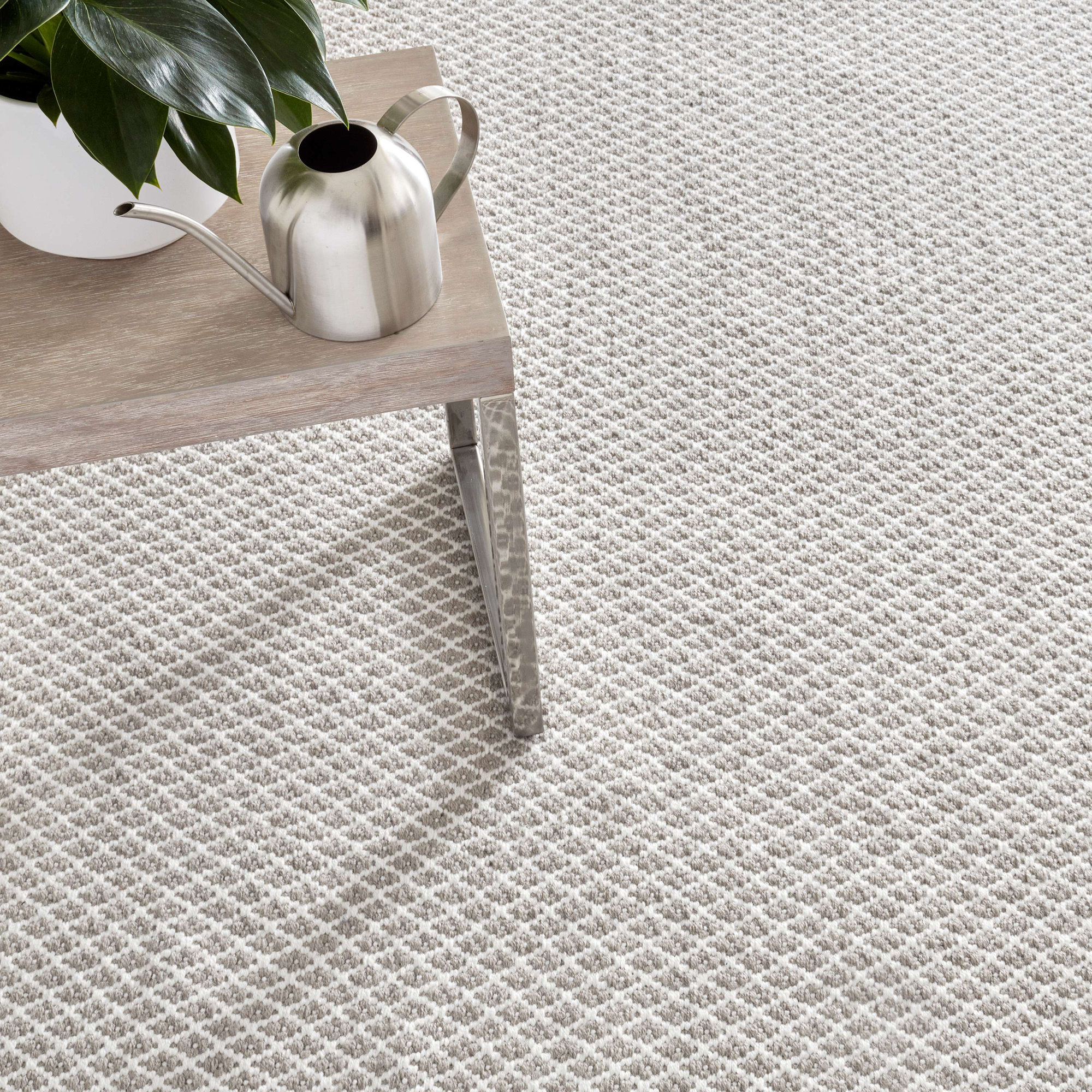 Mainsail Grey Handwoven Indoor/Outdoor Rug, Runner 2'6" x 8'