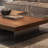 Walnut Solid Wood Square Coffee Table-1729114370