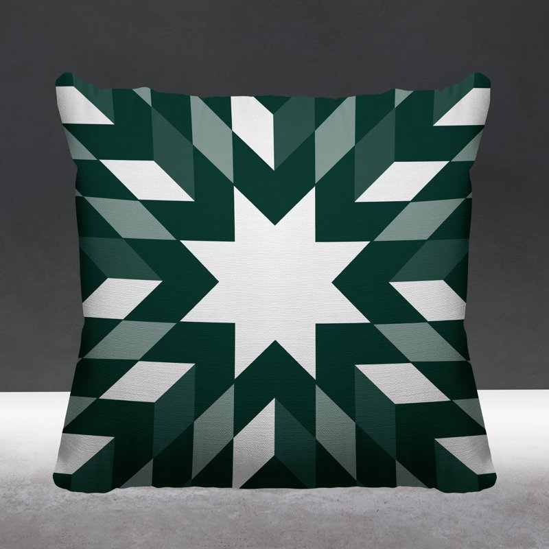Coussin intérieur / extérieur Lynn Country, L 15 po x H 15 po, Émeraude