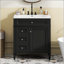 Meuble-lavabo de salle de bain avec lavabo supérieur, meuble de rangement moderne avec 2 tiroirs et un tiroir basculant, meuble-lavabo simple-748931596-748931597