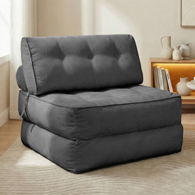 Canapé-lit pliant de 33,5 po, canapé convertible pour adulte avec oreiller avec rembourrage en mousse haute densité, canapé-lit portatif confortable pour salon de chambre à coucher