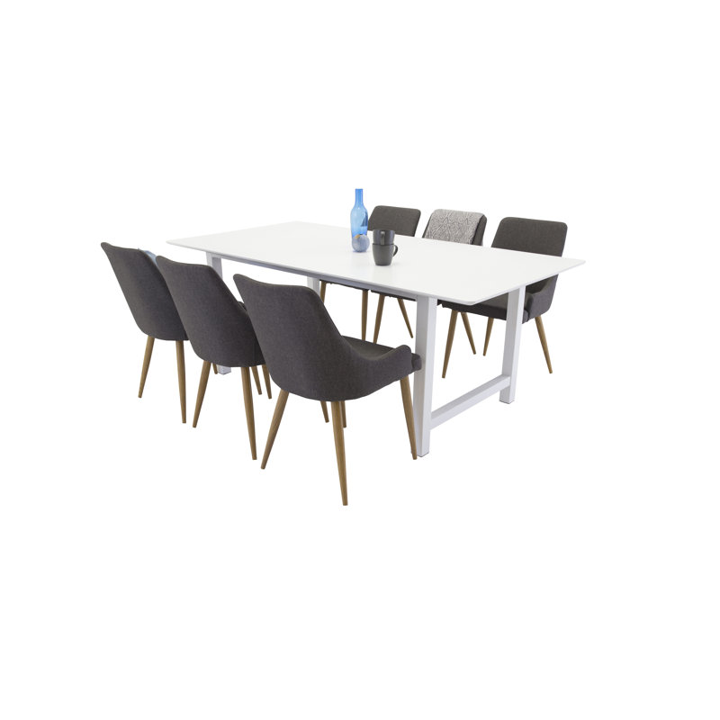 Capirano 6 - Person Dining Set, Dark grey