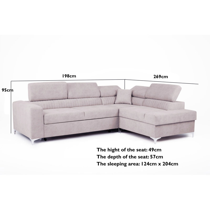 Sectional, RIGHT, LIGHT BEIGE