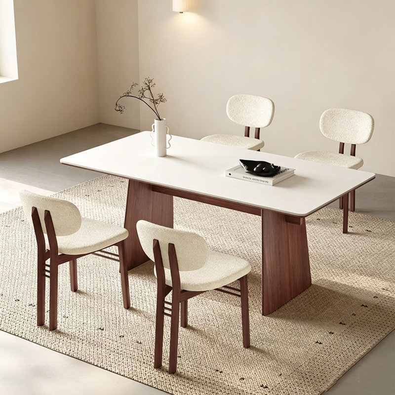 Table Mid-Century en pierre frittée, 5, 29.5" H x 63" W x 31.5" D