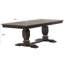 Ensemble de salle à manger 7 pièces à rallonge rectangulaire en bois massif gris avec abattant 18 "-803625321-803625318-803625319