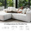 Canapé modulaire en L 108 po avec méridienne 108 po-590326346-590326347