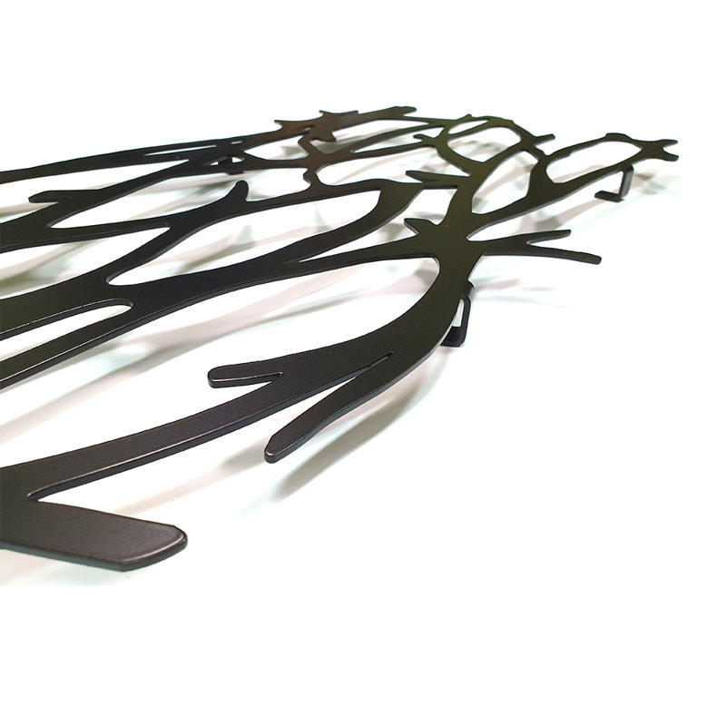 Necaise Steel Wall 18 - Hook Wall Mounted Coat Rack
