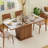 47-65 Inch Extendable Kitchen Dining Table With 2 Doors For 4-6, Rectangle Dining Room Table-658644220