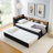 Twin Size Upholstery Velvet Height Adjustable Day Bed