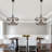 19.7" 5-Light Farmhouse Chandelier, Rustic Drum Caged Wood Chandelier, French Country Pendant Light for Kitchen-1759174968