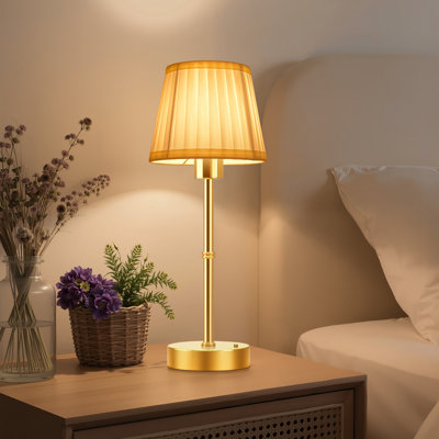 Lampe de table moderne à chevet standard à intensité variable, rechargeable, 5000 mah, commande tactile 