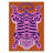 Kai Sunset Jungle Tiger Animal Machine Washable Print Orange / Pink / Blue Indoor Area Rug with Non-Slip Backing-779408178