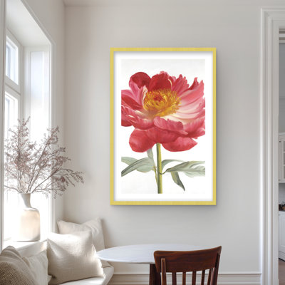 Imprimé floral pivoine rose