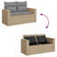 Ensemble de canapé de jardin Vidaxl beige