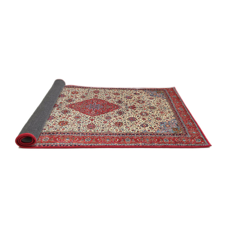 Tapis décoratif oriental rouge/beige Cristobal, Rond 7 pi