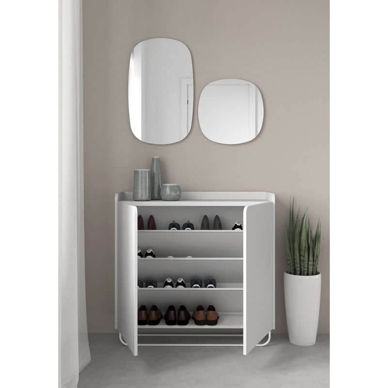 15 Pair Shoe Storage Cabinet, White