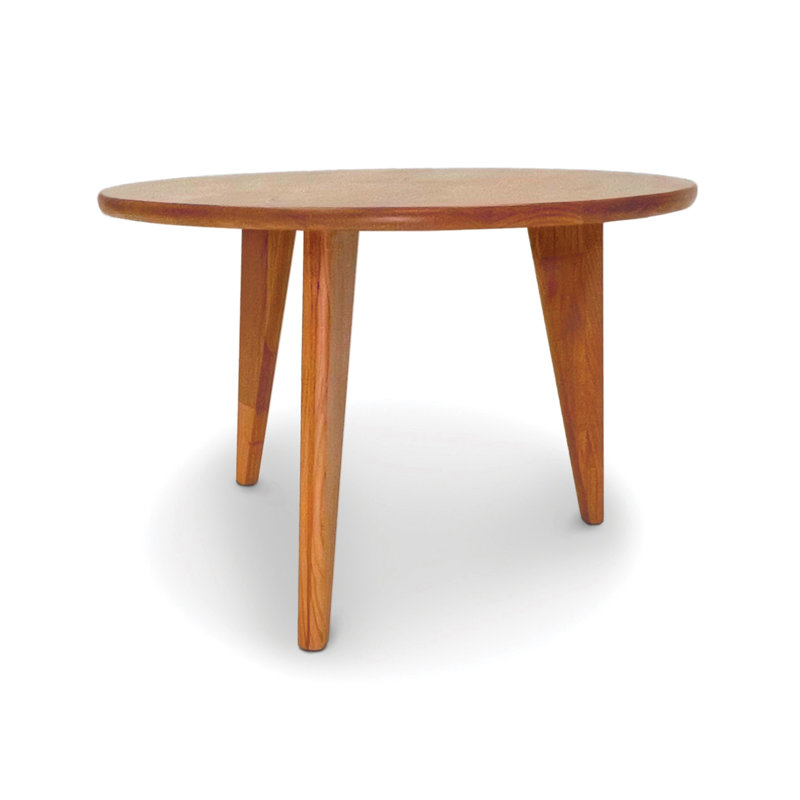 Petite table basse ronde avec pieds en bois Duane, H 16 po x L 24 po x l 24 po