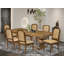 L'ensemble de table de salle à manger 7 pièces comprend une table de salle à manger moderne et 6 chaises de cuisine en similicuir beige avec dossier haut et finition noyer antique-22428761-22428747-10287961