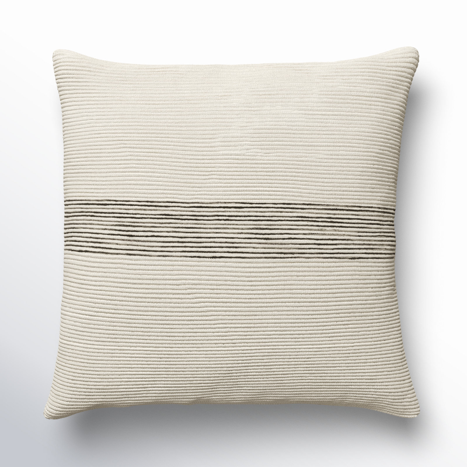 Cason Striped Cotton Throw Pillow, 18" x 18", Polyester/Polyfill