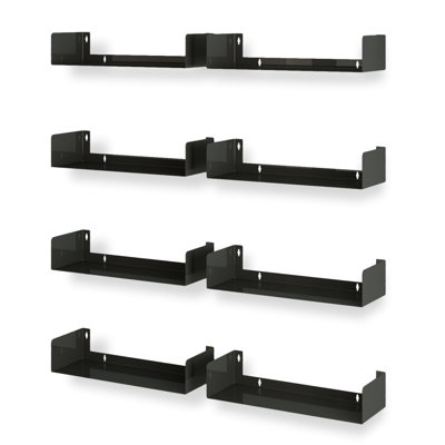 Daizee 8 Piece Metal Floating Shelf