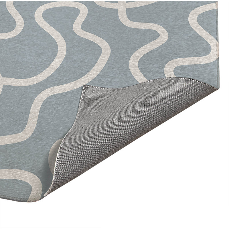 Tapis d'extérieur antidérapant Squig, Rectangle 5 pi x 7 pi