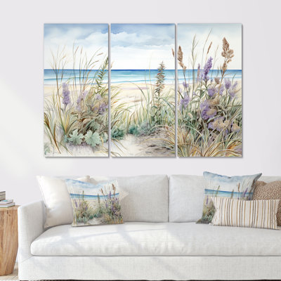 Plant Beauty On The Beach I - Plants Wall Decor Set
