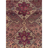 Seville Hand Knotted Area Rug in Plum/Pink/Gray/Beige