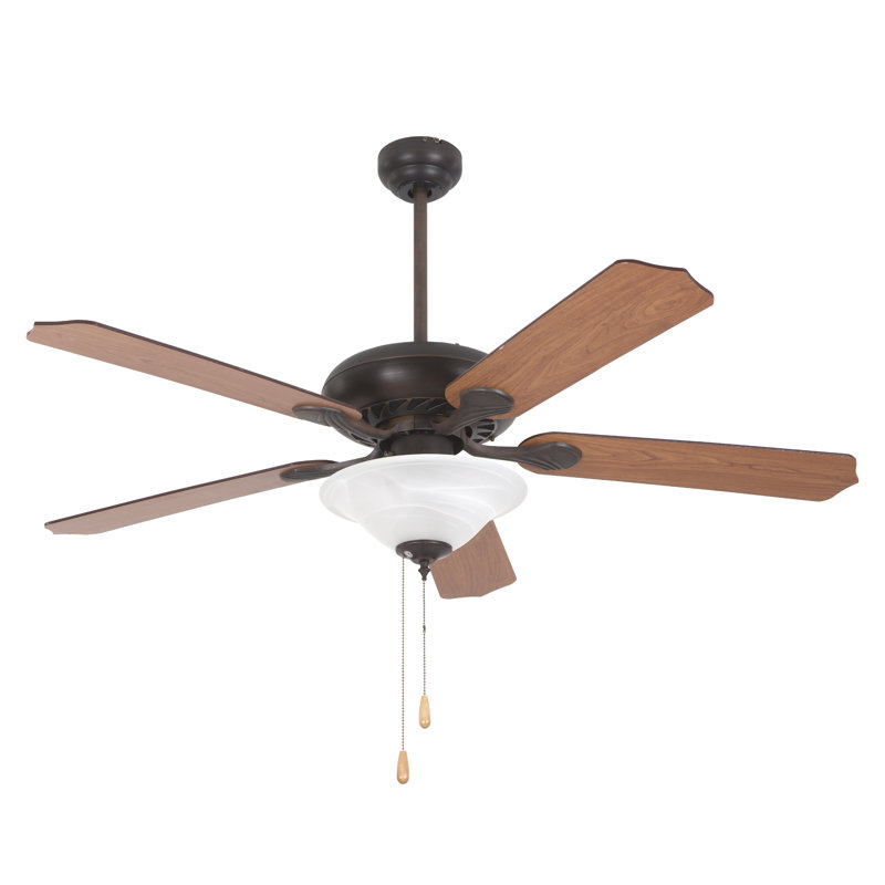 Hanrahan 52'' Ceiling Fan with Light Kit, Oil Rubbed Bronze