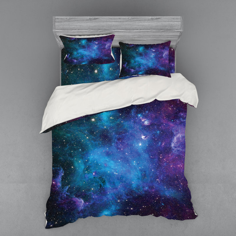 Modern & Contemporary Polyester Abstract Duvet Cover, Queen Duvet Cover + 3 Additional Pieces