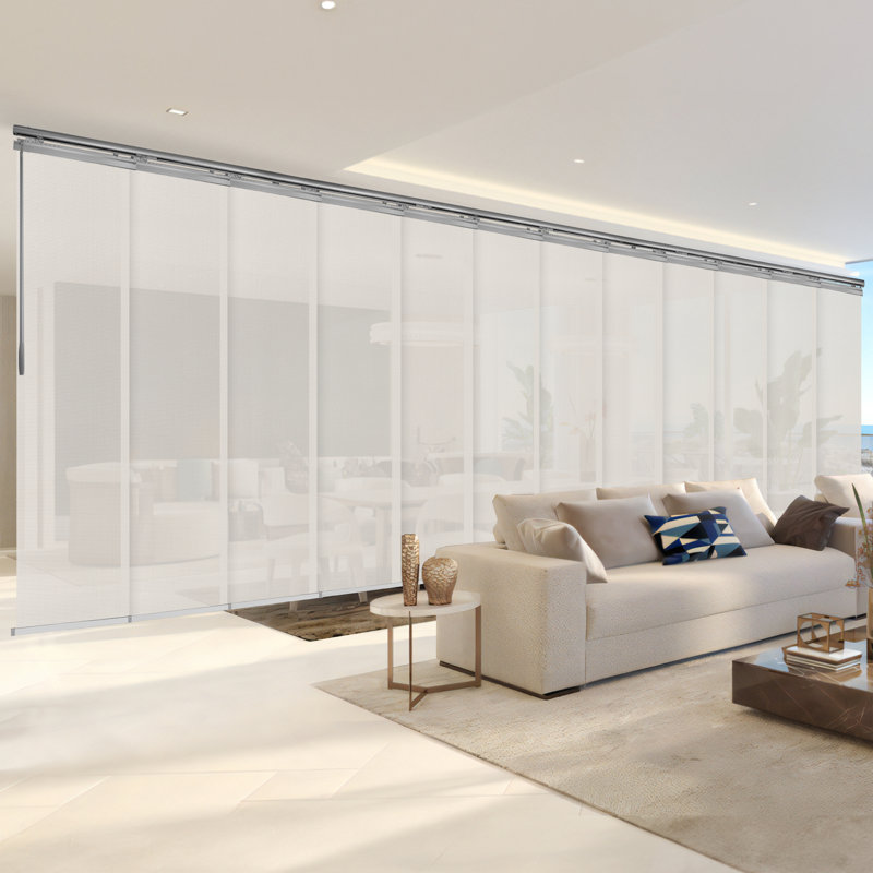 Rail extensible à treillis double Meshed Tope, Nickel satiné, L 116 po x L 260 po