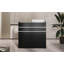 120cm Black Reception Desk with Lockable Drawer & Storage Cupboard for Salon or Office