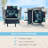 2-Pack Folding Backpack Beach Chair Table Set 5-Position Outdoor Reclining Chair