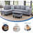 3-Piece Linen Sectional Sofa-617024233-617024232