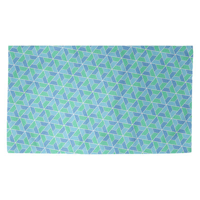 Tapis bleu/vert trapézoïdals Avicia
